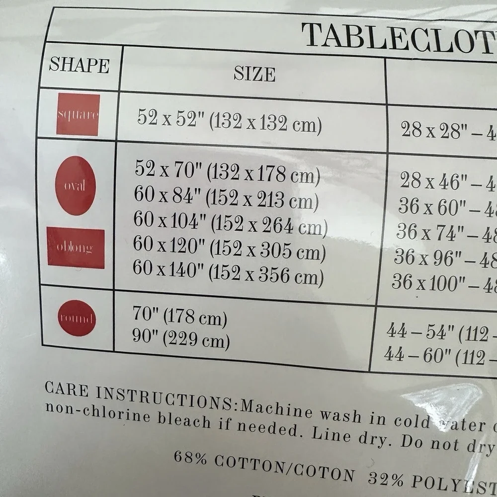 Linens N Things Holiday Tablecloth 60x120 Inch Cheribini Antique Gold Oblong New